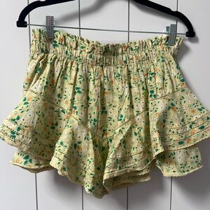 NWT Aerie Floral High Waist Ruffle Shorts -